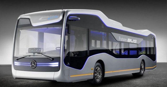Беспилотный автобус Mercedes-Benz Future Bus безошибочно проехал по заданному маршруту